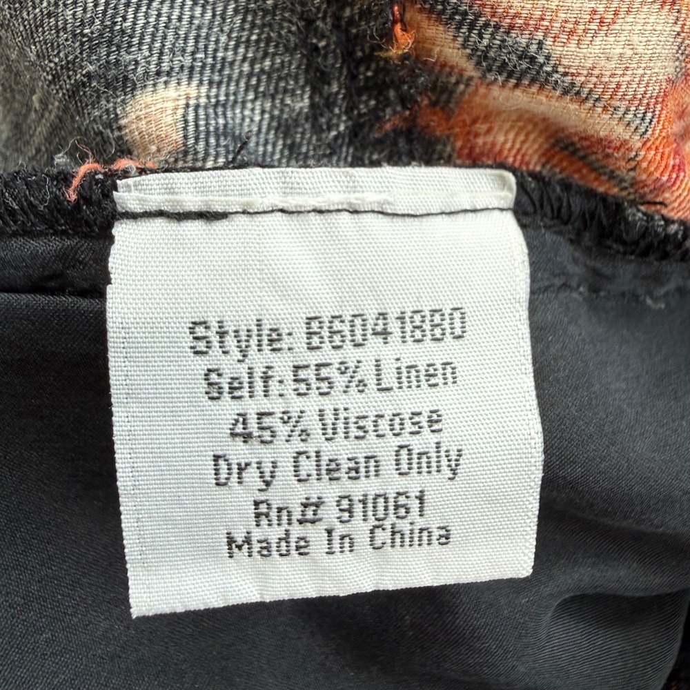 Biya Johnny Was Floral Linen Blend Cargo Jogger Pants B6041880 Multicolor Large - Picture 4 of 7